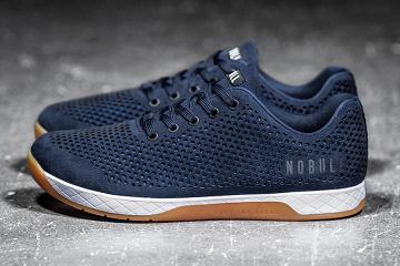 Navy Nobull Suede Men's Trainers | CA E1373B